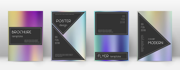 Flyer layout. Black glamorous template for Brochur