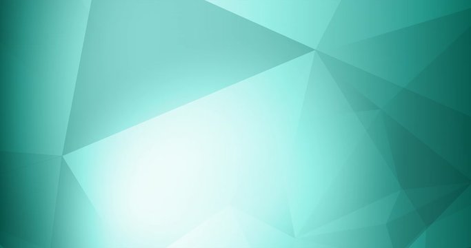 Abstract triangles 3d motion pastel green random transparent shapes
