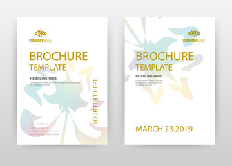 Colorful flower petal design for annual report, brochure, flyer, poster. Colorful flower petal illustration vector illustration for flyer, leaflet. Multipurpose floral abstract A4 brochure template