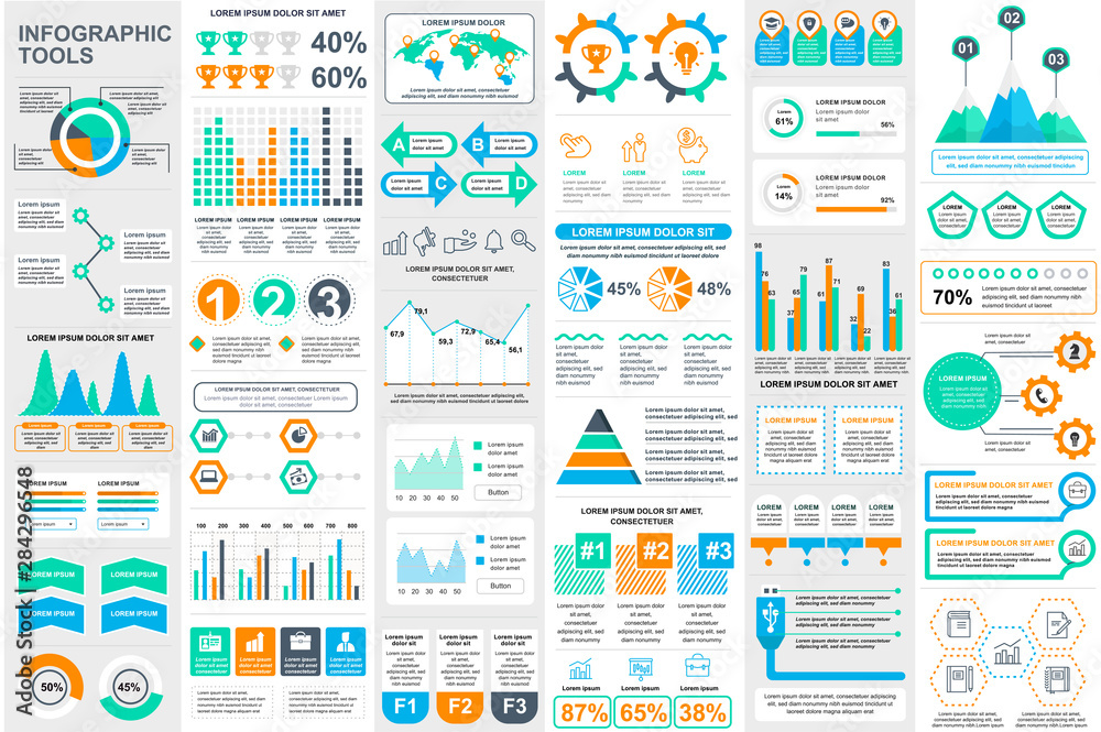 Aufkleber infographic elements data visualization vector design template. can be used for steps, options, busi