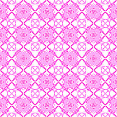 Pink geometric seamless pattern. Hand drawn waterc