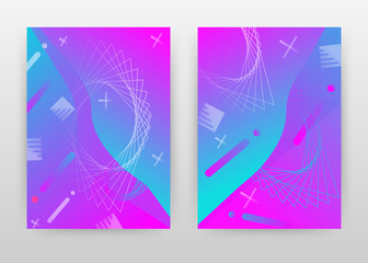 Colorful magenta blue background design for annual report, brochure, flyer, poster. Geometric blue background vector illustration for flyer, leaflet, poster. Abstract A4 brochure template.