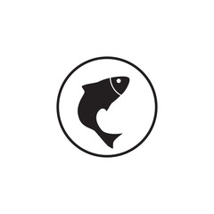 Fish icon on white. Vector