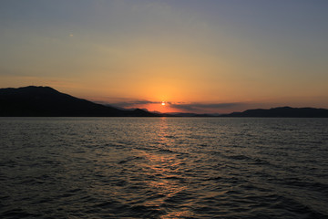 Beautiful sunset and sea view