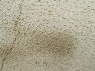 Crack on the plastered wall of a house for interior design