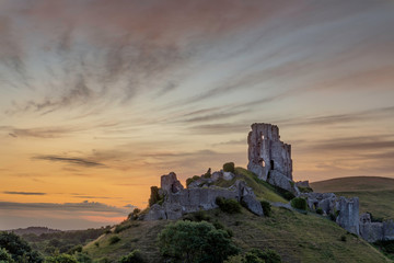 Fototapeta na wymiar Corfe Castle, Dorset, England