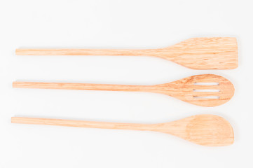 Wooden buckets insulated on a white background.
