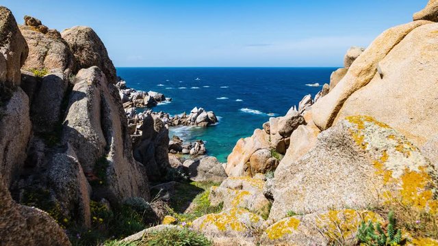 Timelapse fra le rocce di Capo Testa nel nord della Sardegna