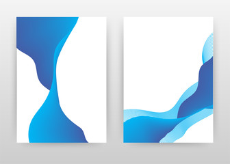 Blue waves design for annual report, brochure, flyer, poster. Isolated blue waves background vector illustration for flyer, leaflet, poster. Business abstract A4 brochure template.