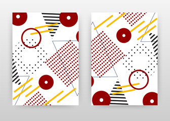 Red rounds dots on white design for annual report, brochure, flyer, poster. Abstract red rounds on white background vector illustration flyer, leaflet, poster. Business abstract A4 brochure template.