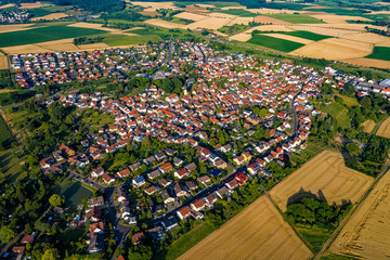 Dorf Hüttengesäss in Hessen aus der Luft