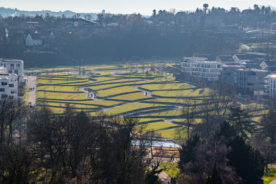 Aussicht vom Stuttgarter Killesbergturm Richtung S&uuml;den