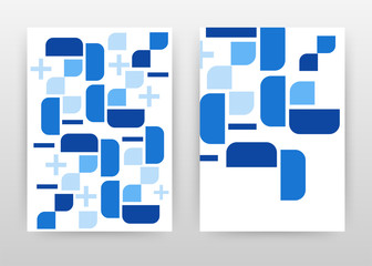 Blue texture design for annual report, brochure, flyer, poster. Blue shapes on white background vector illustration for flyer, leaflet, poster. Business abstract A4 brochure template.