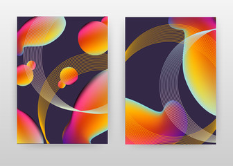 Colorful red orange yellow waves and shape design of annual report, brochure, flyer, poster. Colorful background vector illustration for flyer, leaflet, poster. Business abstract A4 brochure template.