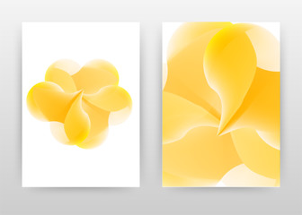 Yellow flowers concept design of annual report, brochure, flyer, poster. Yellow flower concept background vector illustration for flyer, leaflet, poster. Business abstract A4 brochure template.