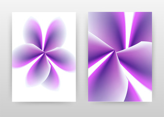 Purple flower petals concept design of annual report, brochure, flyer, poster. Flower concept background vector illustration for flyer, leaflet, poster. Business abstract A4 brochure template.