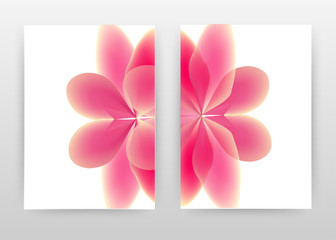 Red 3d flower petal concept. abstract design of annual report, brochure, flyer, poster. Red flower petal on white background vector illustration flyer, leaflet, poster. Business A4 brochure template.