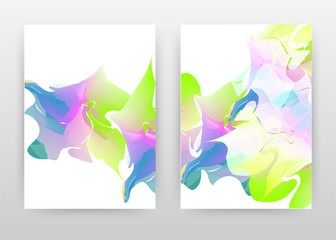 Colorful green blue concept abstract design of annual report, brochure, flyer, poster. Colorful concept on white background vector illustration flyer, leaflet, poster. Business A4 brochure template.