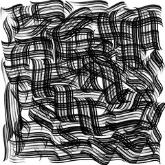 Calligraphic patterns and waves. Black lines on a white background. Illustration for background, decorations and frames.