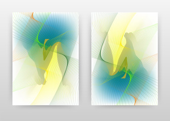 Green blue concept abstract design of annual report, brochure, flyer, poster. Colorful blue green background vector illustration for flyer, leaflet, poster. Business A4 brochure template.