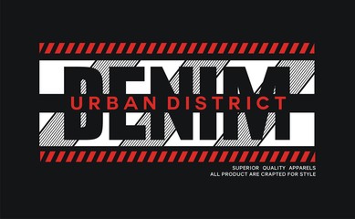 design vector, denim urban district, typography varsity for t shirt men
