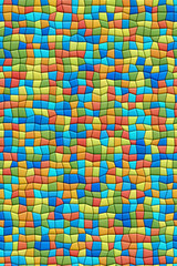 Fototapeta premium Repeatable pattern of uneven bright colorful rectangles