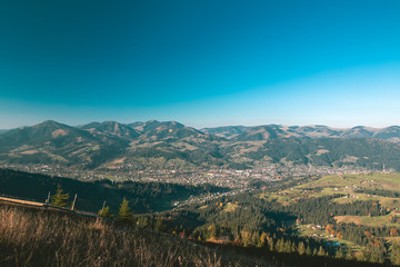 Fototapeta premium village in the mountains