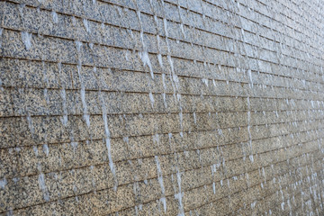 Water stream texture in Dubai Marina, UAE in may 2019