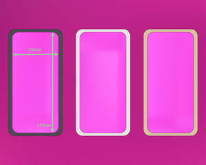 Mesh, magenta colored phone backgrounds kit.