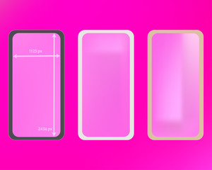 Mesh, pink colored phone backgrounds kit.