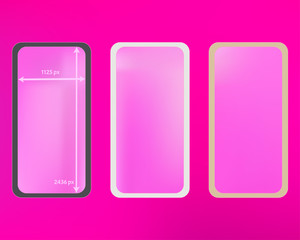 Mesh, pink colored phone backgrounds kit.