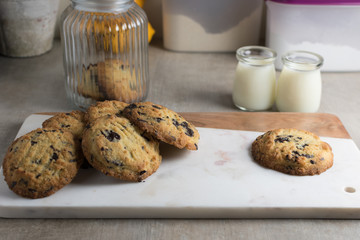 Choc Chip Cookies and Milk