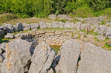Roman wells detail in Rajcice near Split