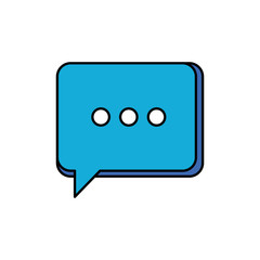 speech bubble message isolated icon
