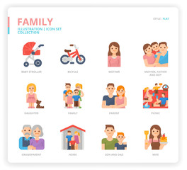 Family icon set