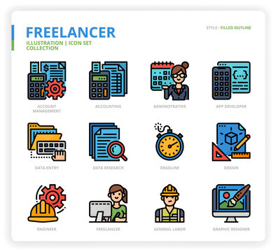 Freelance icon set