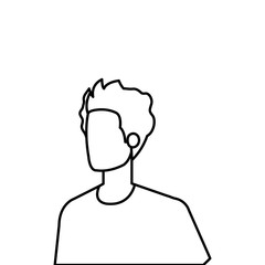 young and casual man character