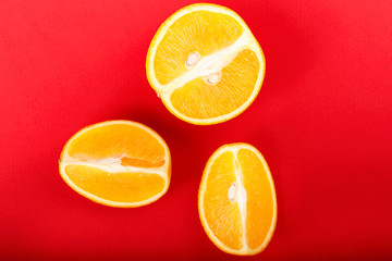 orange cut into pieces