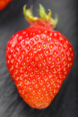 one ripe strawberry