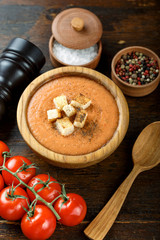 homemade cream soup on the table