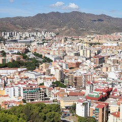 Fototapeta na wymiar Malaga city in Spain. Landmark city of Andalusia.