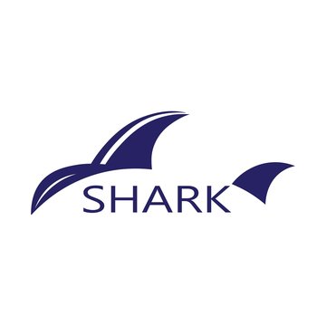 blue shark logo vector