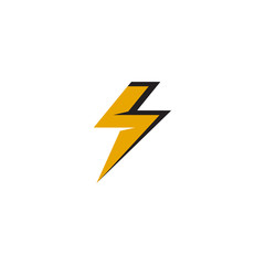 Thunderbolt logo design vector template