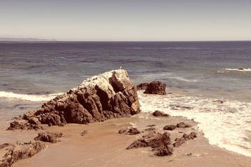 Leo Carrillo State Beach. Filtered colors style.