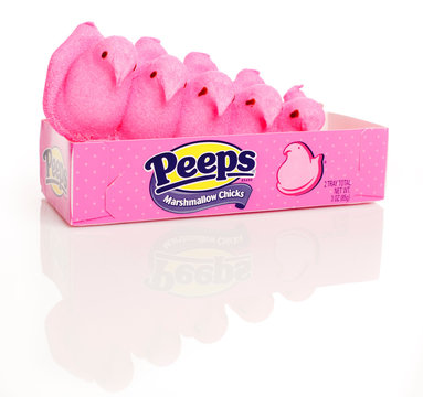 New Jersey, USA - January 19, 2012: Peeps are well known marshmallow candies popular around the Easter holiday.