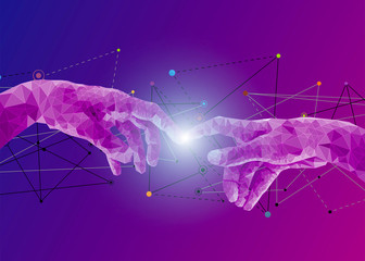 mani, contatto, connessioni, internet,  © xyz+