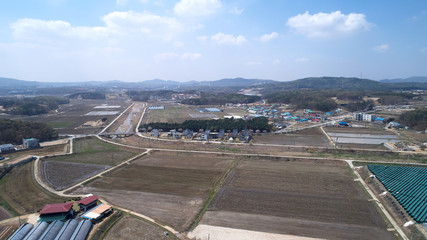 Landscape of Rural Village in Yeoju-si, Korea.