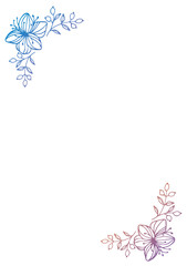 Hand drawn flower frames