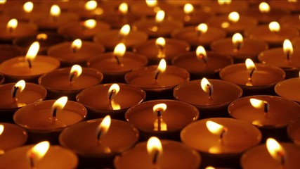 Small candles. Lots of candles with shallow depth.