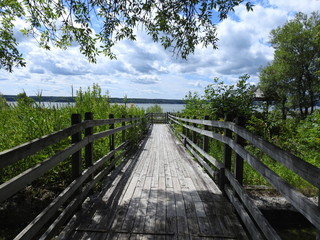 A wooden pastern near the St. Lawrence River